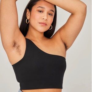 Black Bianca One Shoulder Bra